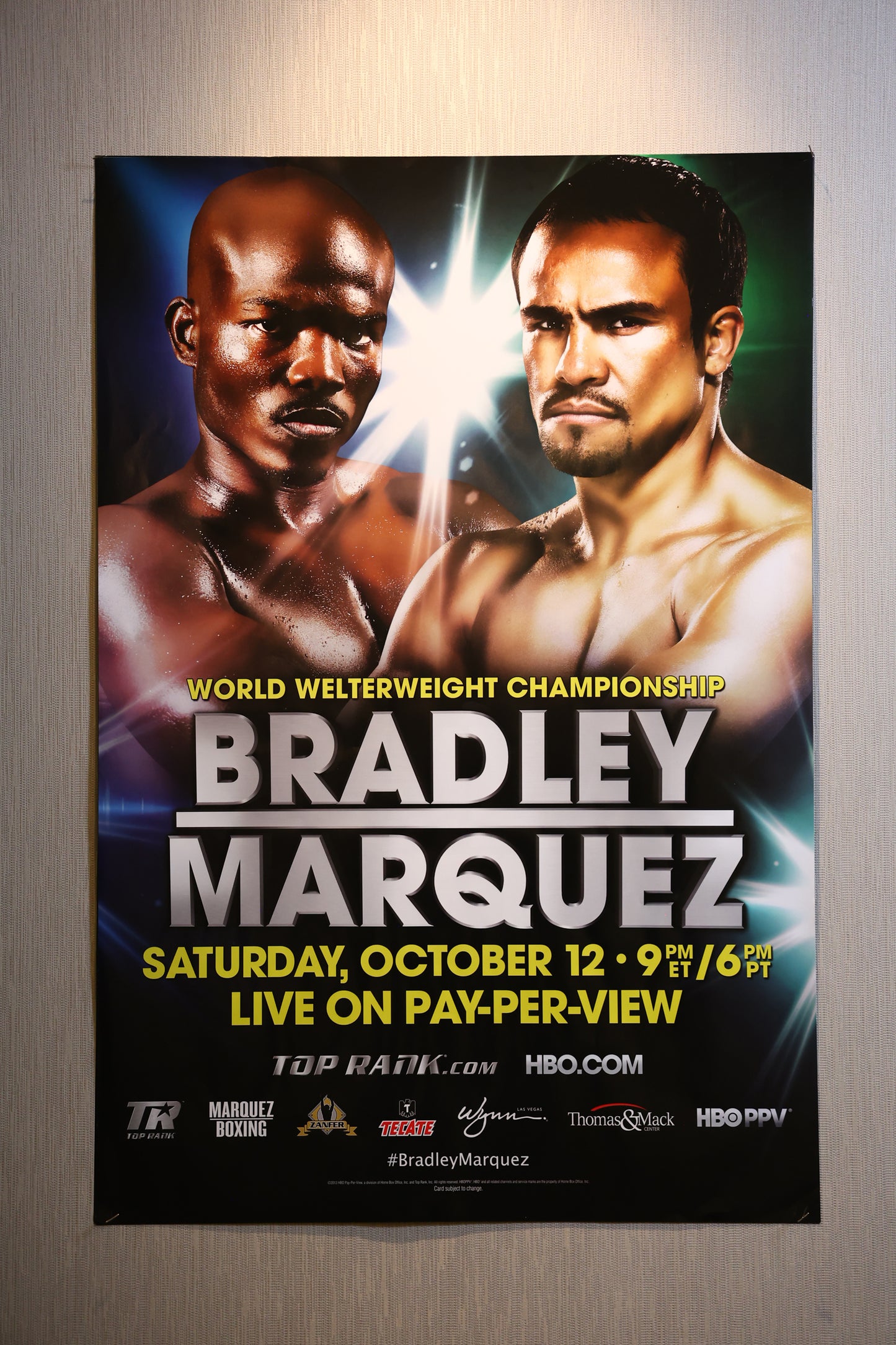 Timothy Bradley vs Juan Manuel Marquez Event Poster