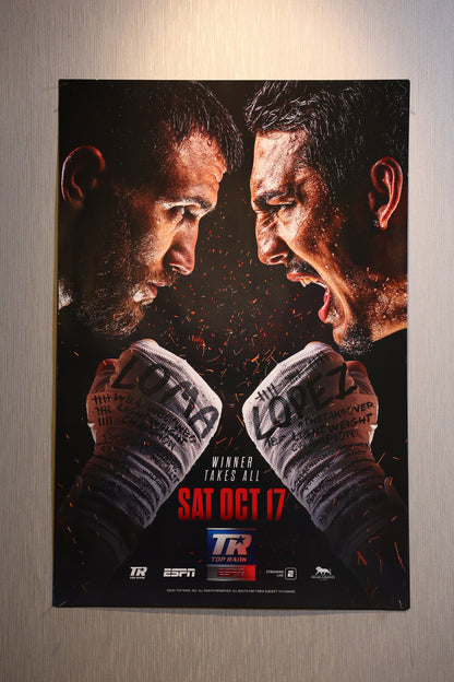 Vasiliy Lomachenko vs Teofimo Lopez Event Poster