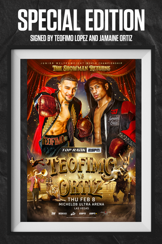 Limited Edition SIGNED Teofimo vs. Ortiz Fight Poster