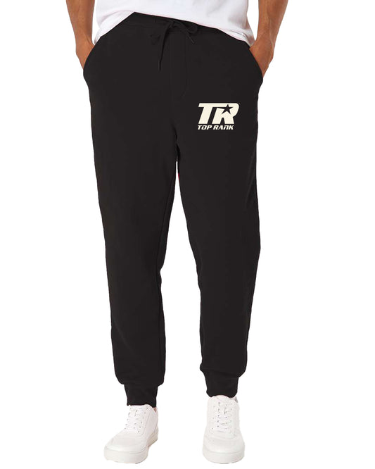 Top Rank Black Sweat Pant with the Top Rank logo on the left leg
