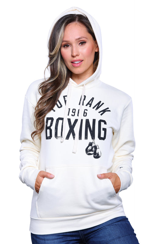 Top Rank Natural Pullover Hoodie with the Top Rank logo on the chest and stars on the left sleeve