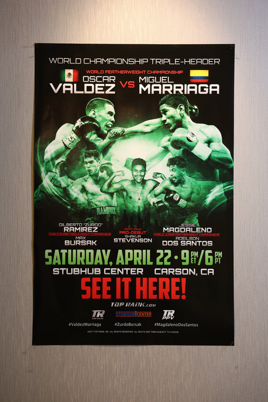Oscar Valdez vs Miguel Marriaga Event Poster