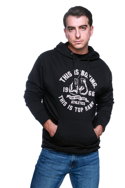 Vintage Top Rank Black Pullover Hoodie with Top Rank logo on the chest and stars on the left sleeve.