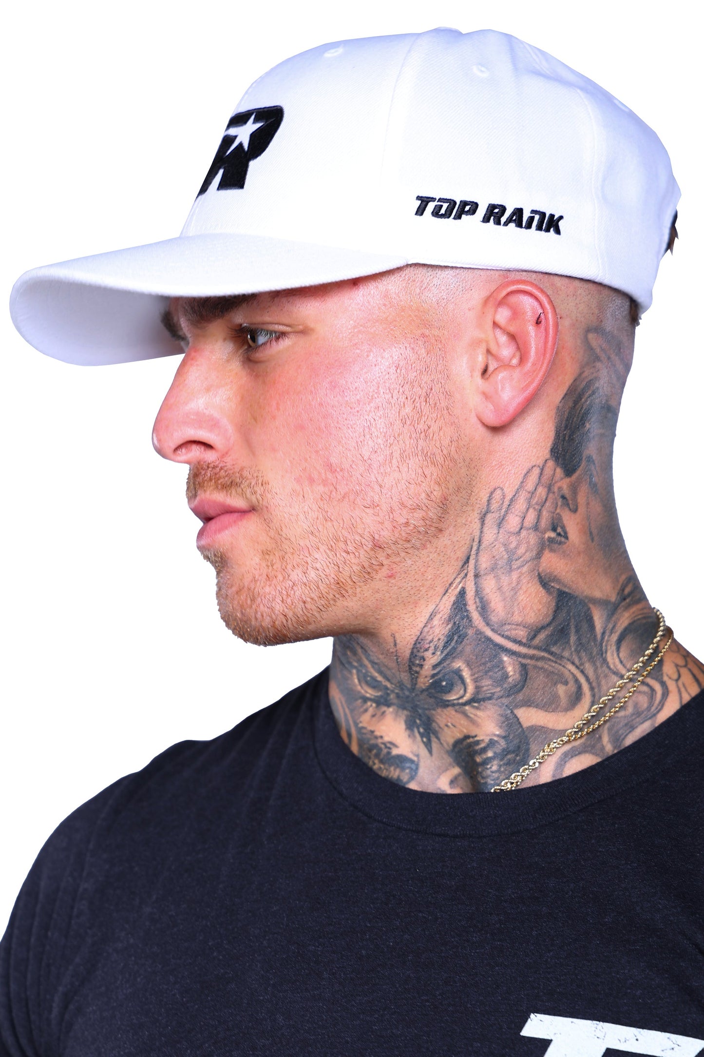 White TR Logo Snapback Hat