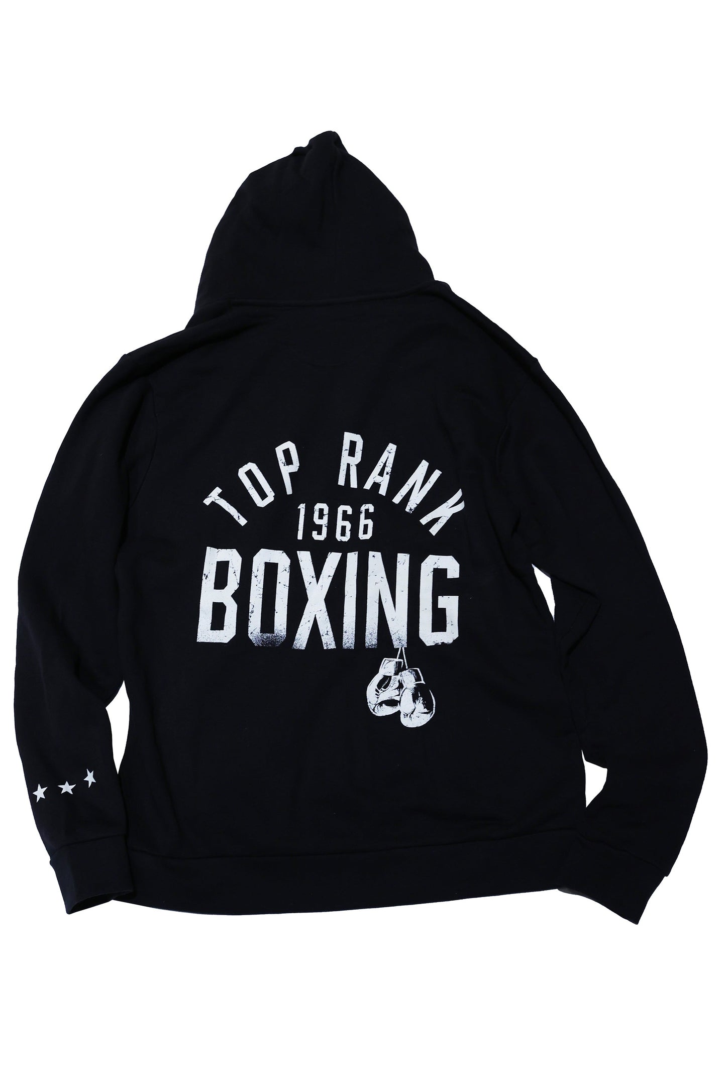 Unisex Top Rank Boxing Black Full Zip Hoodie