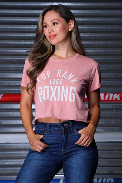 Desert Pink Top Rank Women's Crop T-Shirt